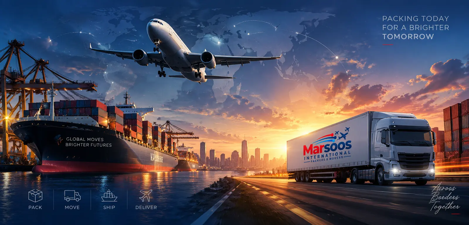 International packers and movers global shipping services